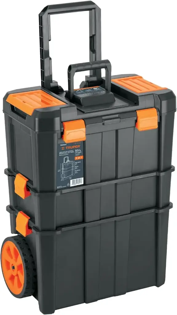 Caja para herramientas 19"x25" 3 en 1 desmontable con ruedas grandes de uso rudo