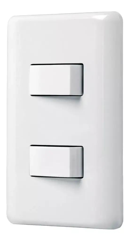 Placa armada con 2 interruptores sencillos Volteck