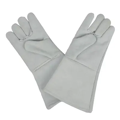 Guantes de carnaza para seguridad industrial 10" blanco