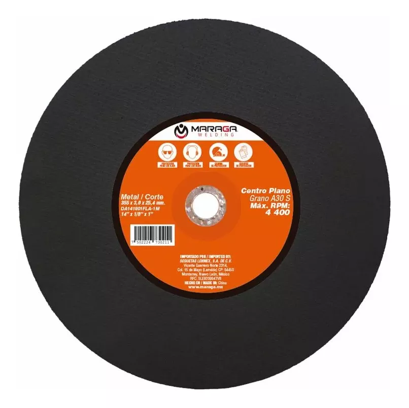 Disco abrasivo 14 x 1/8 x 1