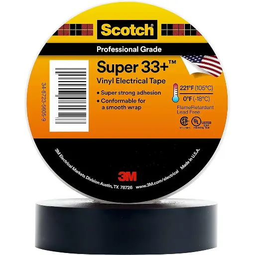 3M Scotch Super 33+ Cinta eléctrica – 3/4 pulgadas x 20 pies