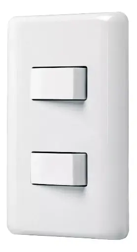 Placa armada con 2 interruptores sencillos Volteck