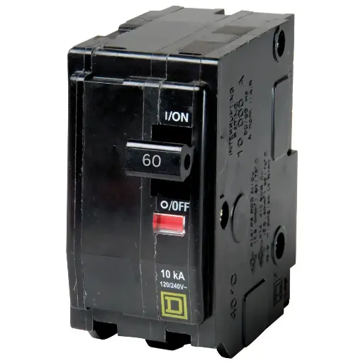 Interruptor termomagnético Square D de Schneider Electric de 2 polos 60 amperes Q0