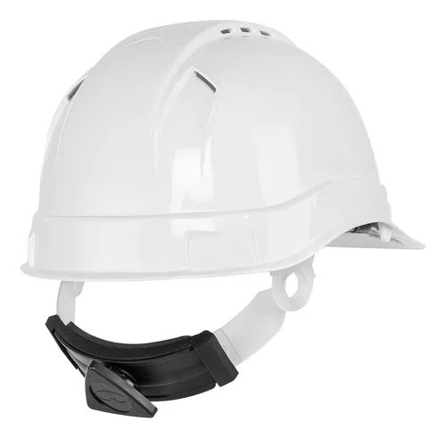 Casco de seguridad color blanco con ajuste posterior estilo matraca