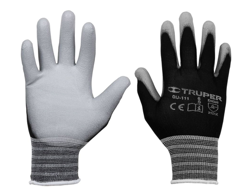 Guantes Truper anti corte negro con gris diferentes medidas