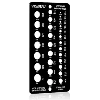 Calibre de broca fraccional de acero inoxidable estándar de 29 agujeros para índice de broca de 1/16 a 1/2 pulgadas